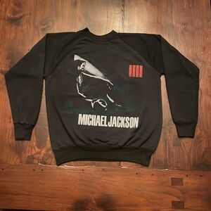 Vintage 1988 Michael Jackson Bad Tour Crewneck Sweatshirt Large